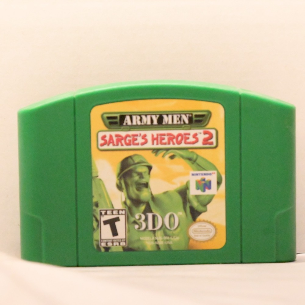 Army Men Sarge's Heroes 2 Nintendo 64 N64 Green Cart Authentic